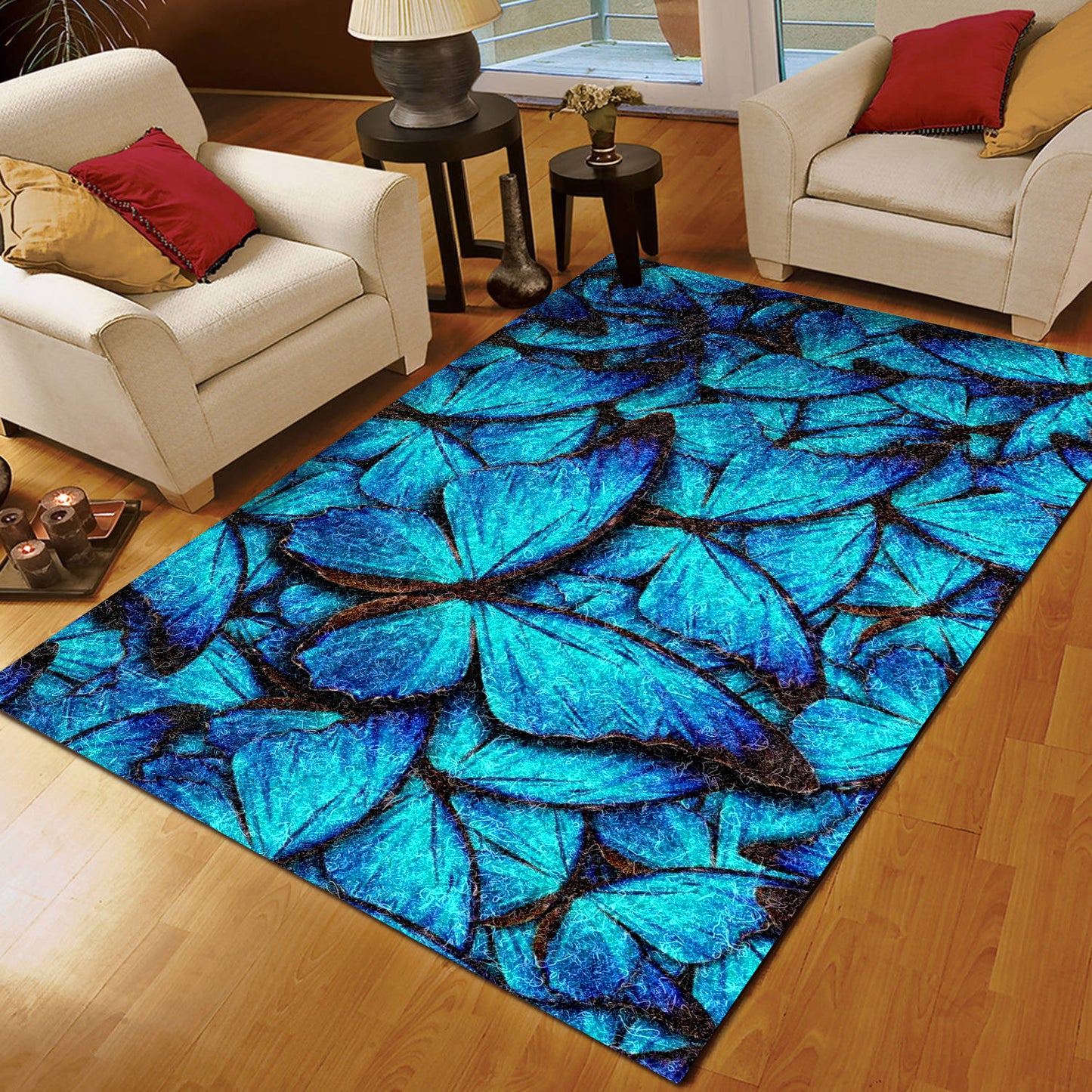 Blue Butterflies TN100803M Rug