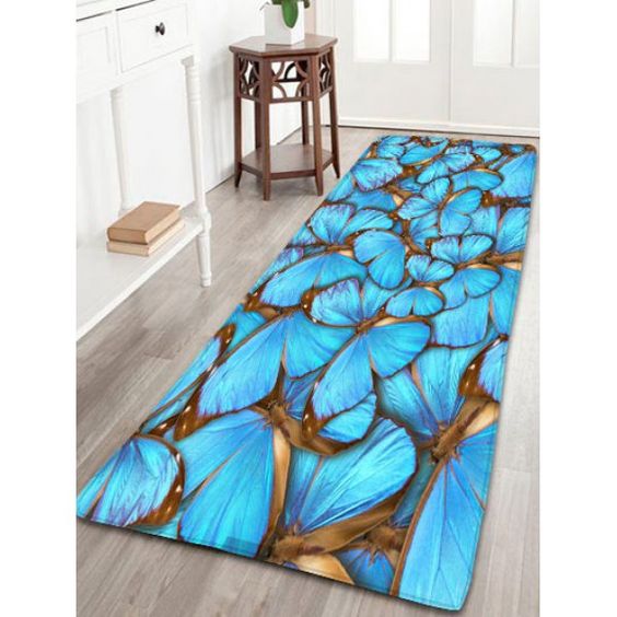 Blue Butterfly CLP0810007R Runner Rug