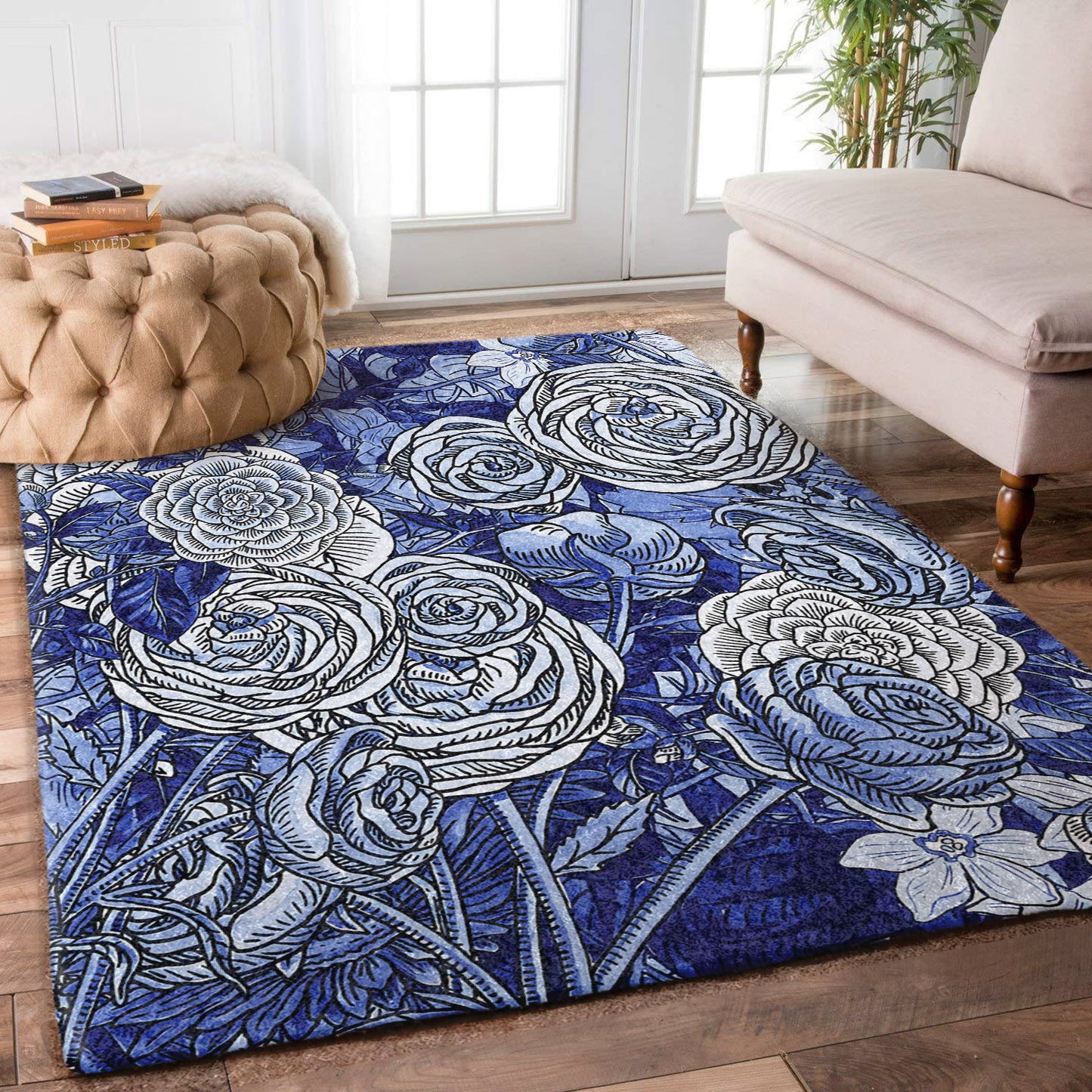 Blue Floral TN3011026M Rug