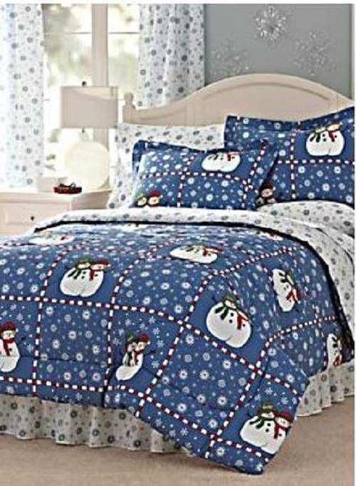 Blue Holiday Snowman CLM2210024B Bedding Sets
