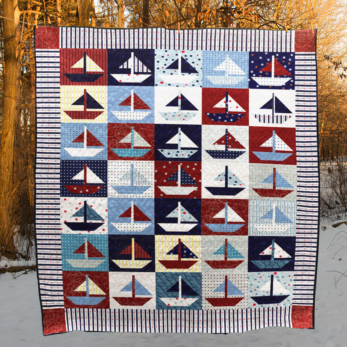 Boat CL28100129MDQ Quilt Blanket