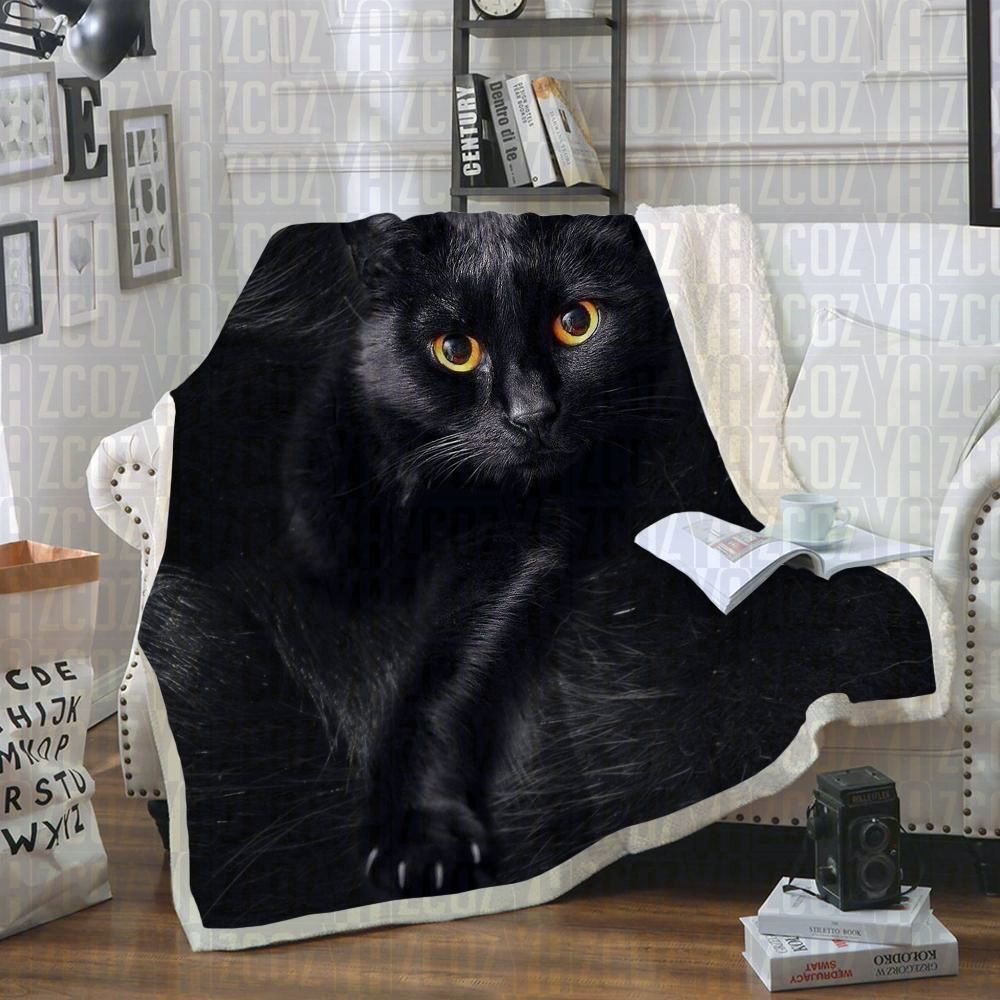 Bombay Cat CL21110144MDF Sherpa Fleece Blanket