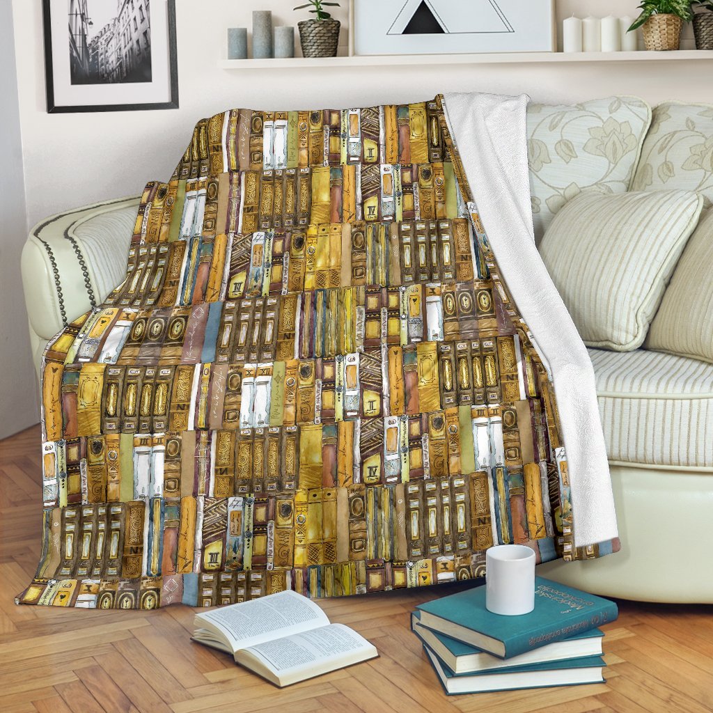 Book Lover Library Librarian CL12100151MDF Sherpa Fleece Blanket