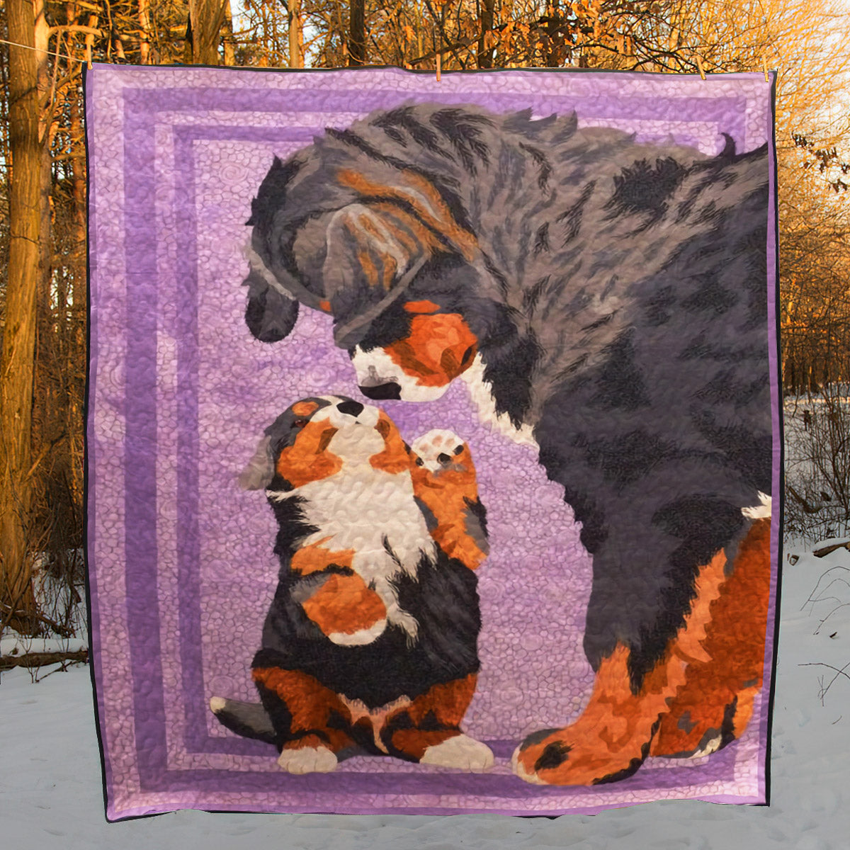 Border Collie CLA0411088Q Quilt Blanket