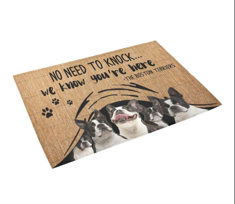 Boston Terrier CLP0111027D Non-slip Door mats