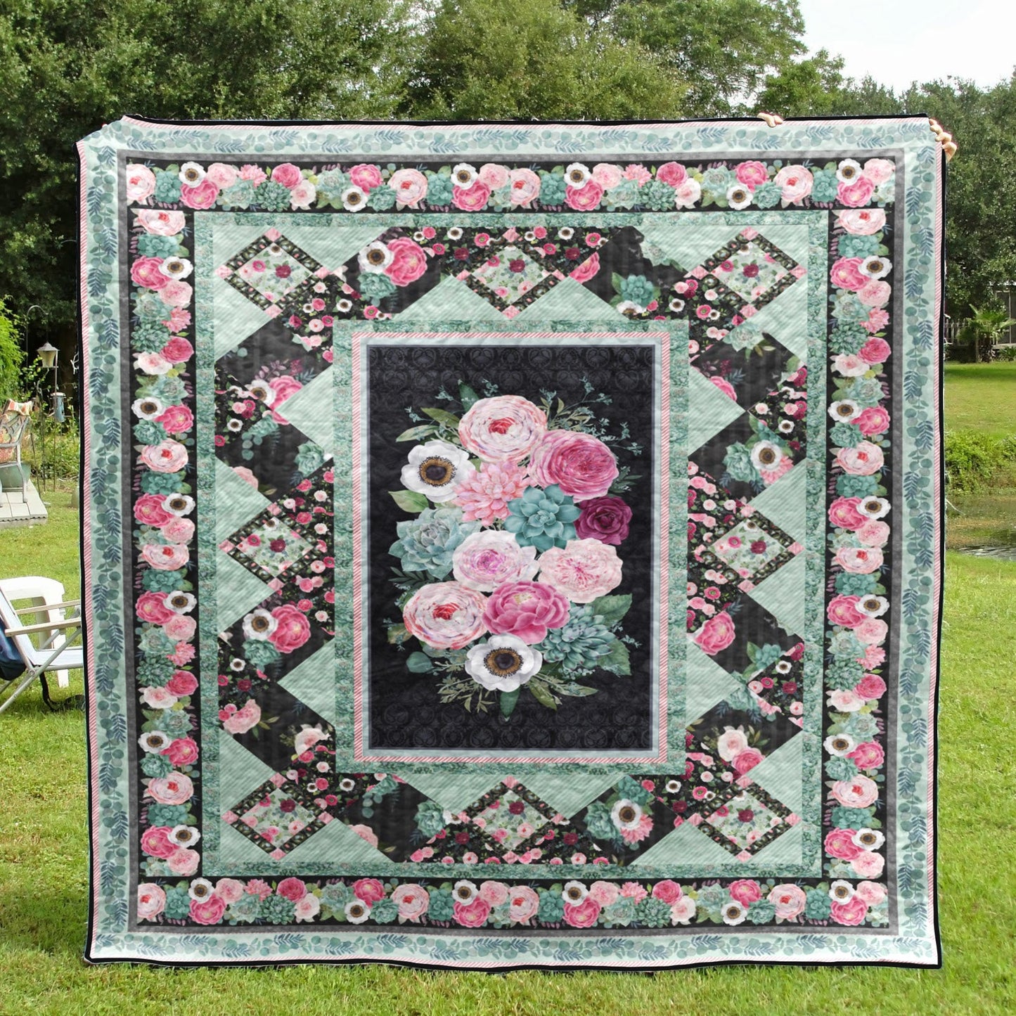 Botanical Oasis CLA11110307Q Quilt Blanket