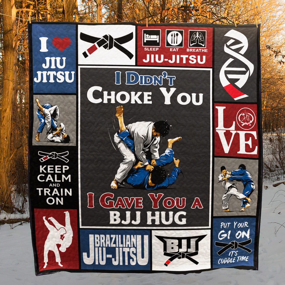 Brazilian Jiu-Jitsu CL15100061MDQ Quilt Blanket