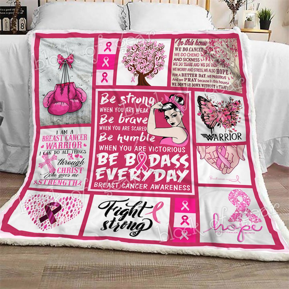 Breast Cancer Awareness CL190942MDF Sherpa Fleece Blanket