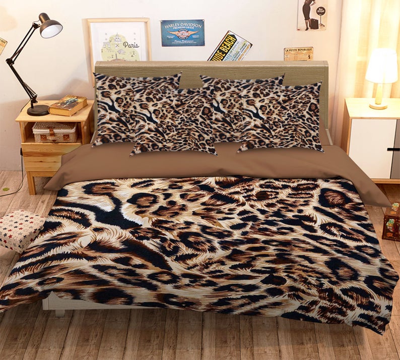 Brown Leopard CLA0310099B Bedding Sets