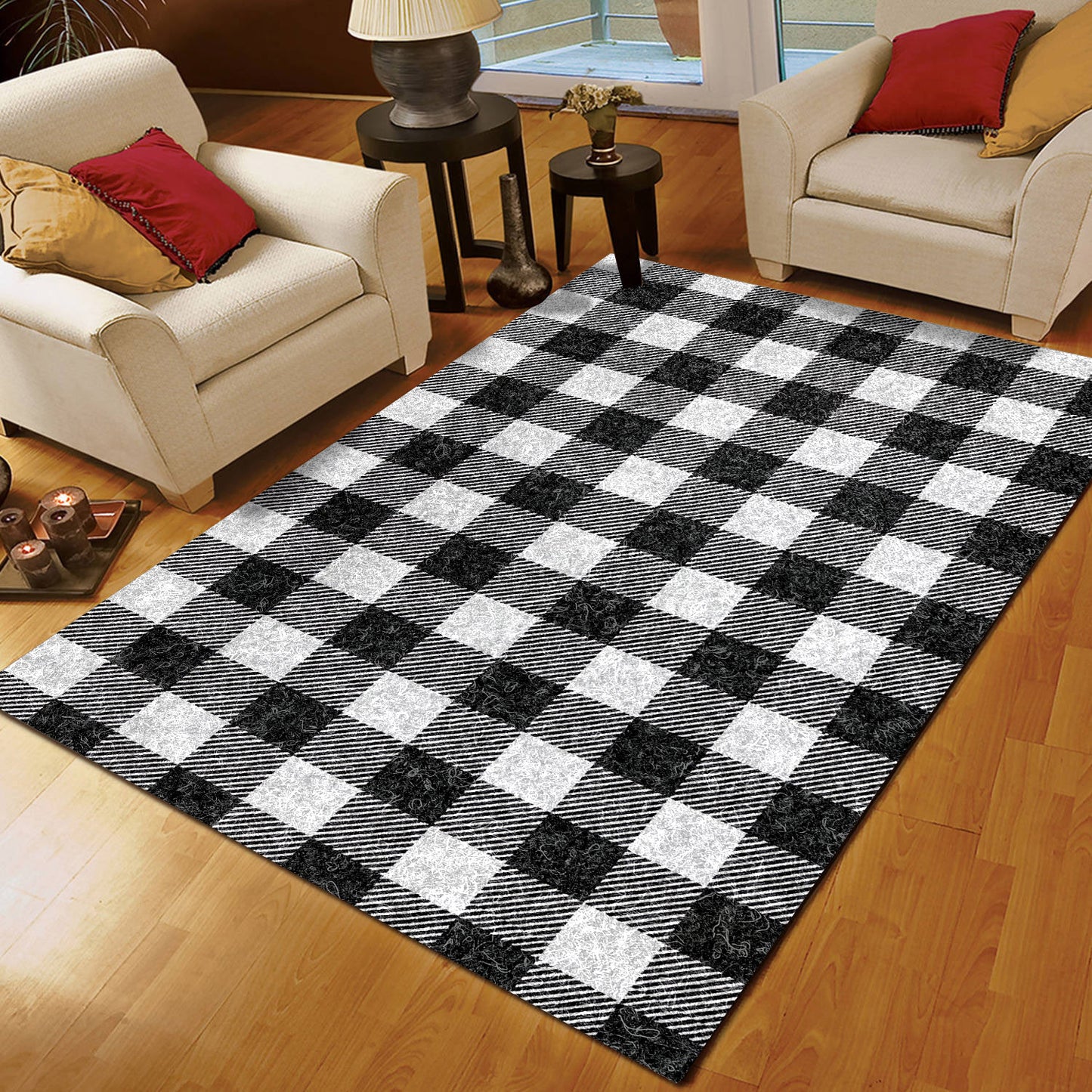 Buffalo check Black white CLA15101317R Rug
