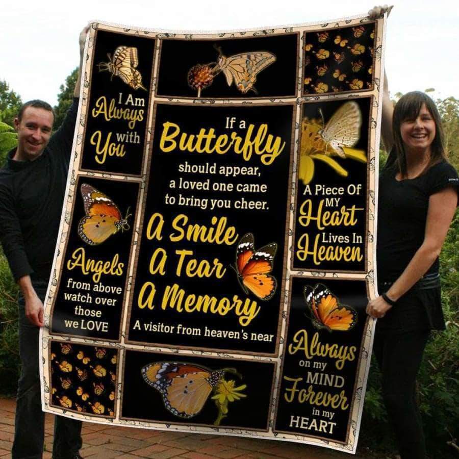 Butterfly A Smile Tear Memory CL05100073MDF Sherpa Fleece Blanket
