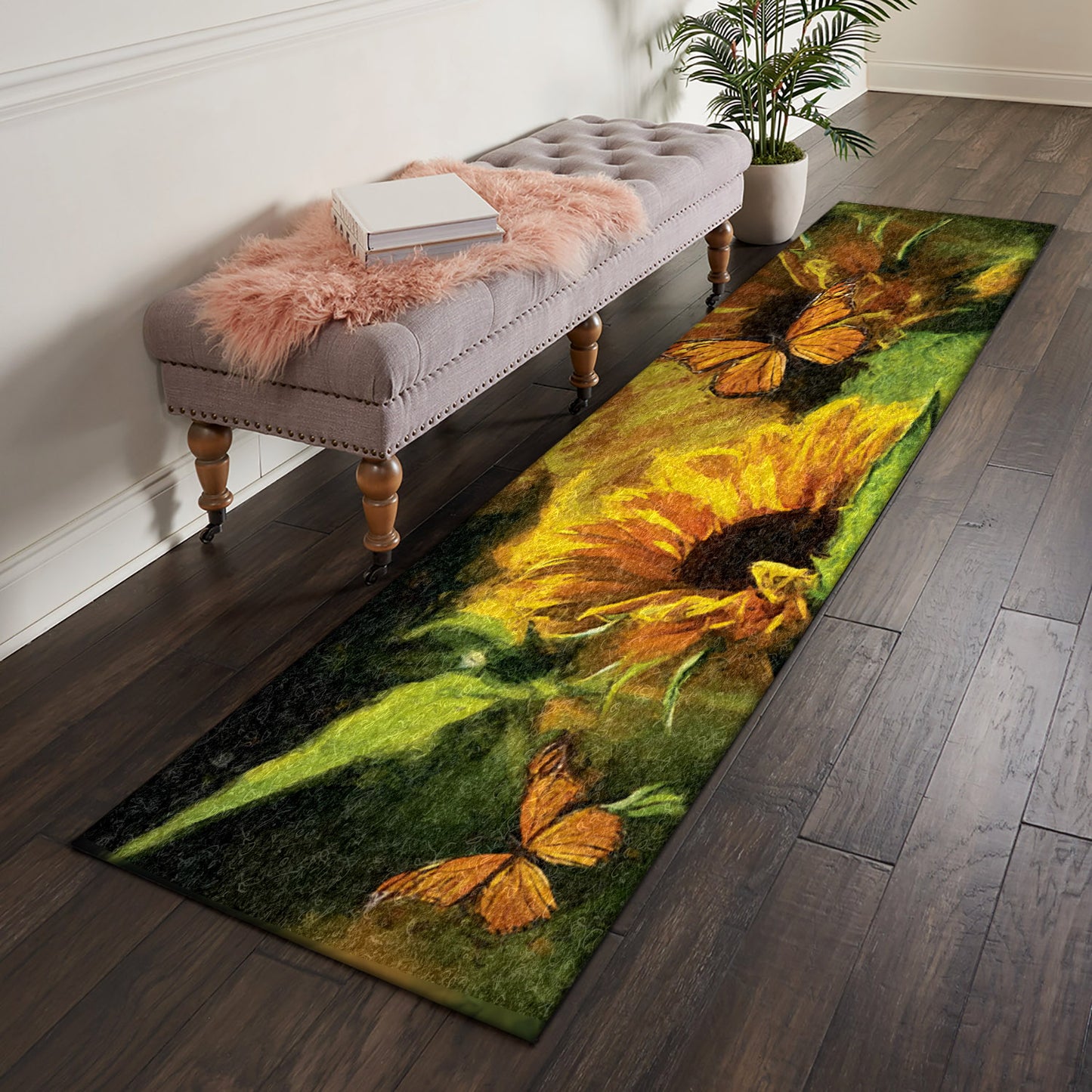 Butterfly And Sunflower HT111003N Runner Rug