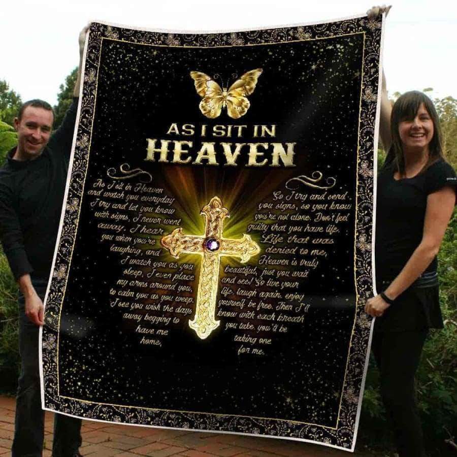 Butterfly As I Sit In Heaven CL05100074MDF Sherpa Fleece Blanket