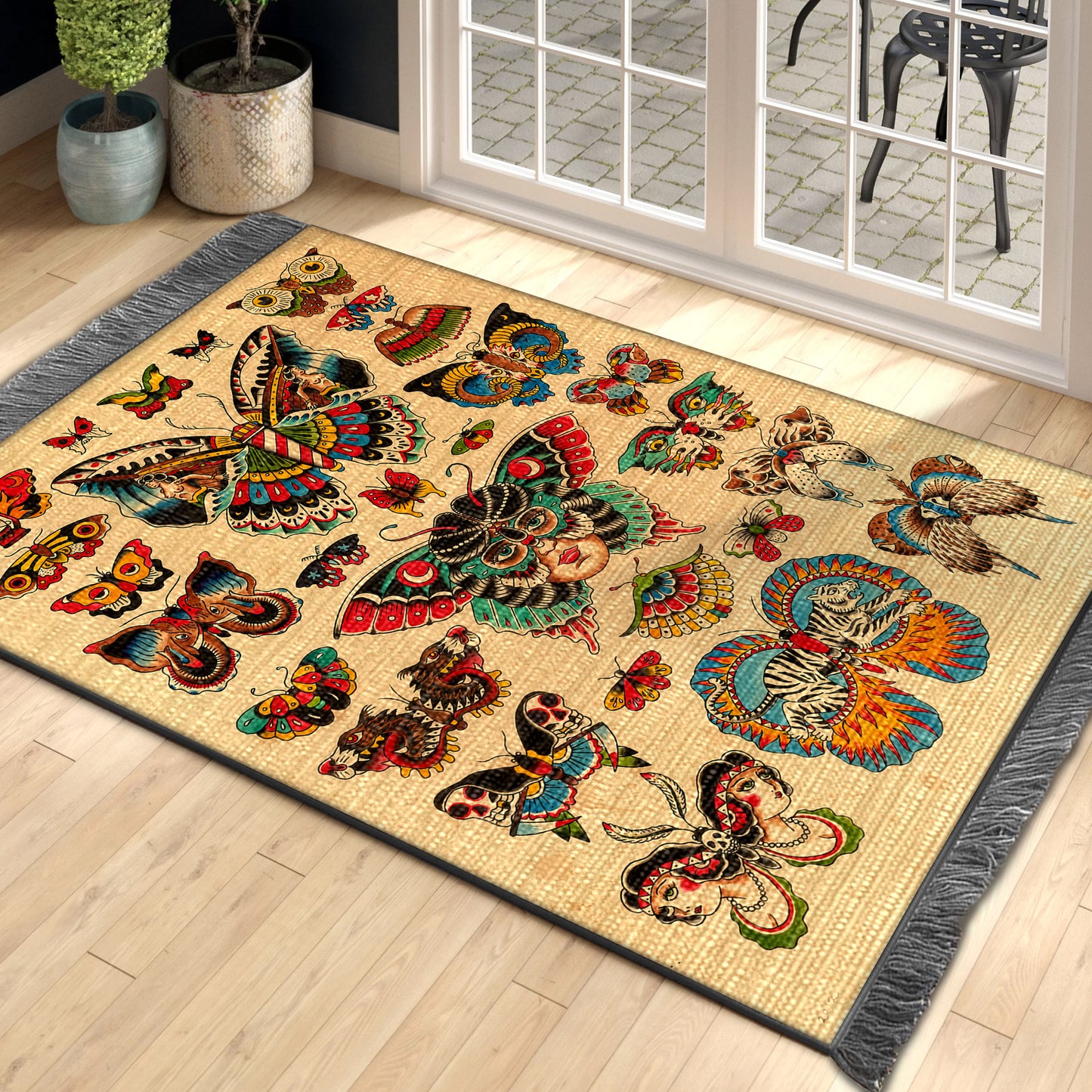 Butterfly DD270806O Decorative Floor-cloth