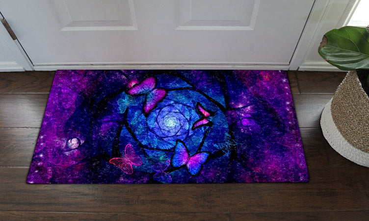 Butterfly Violet HN22100029D Non-slip Door mats