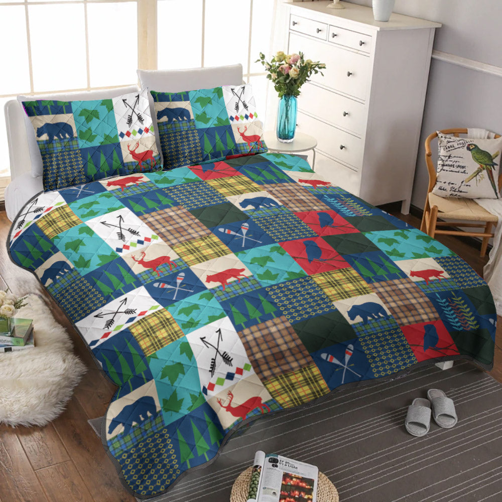 Cabin Bear CLM2810093B Quilt Bedding Set