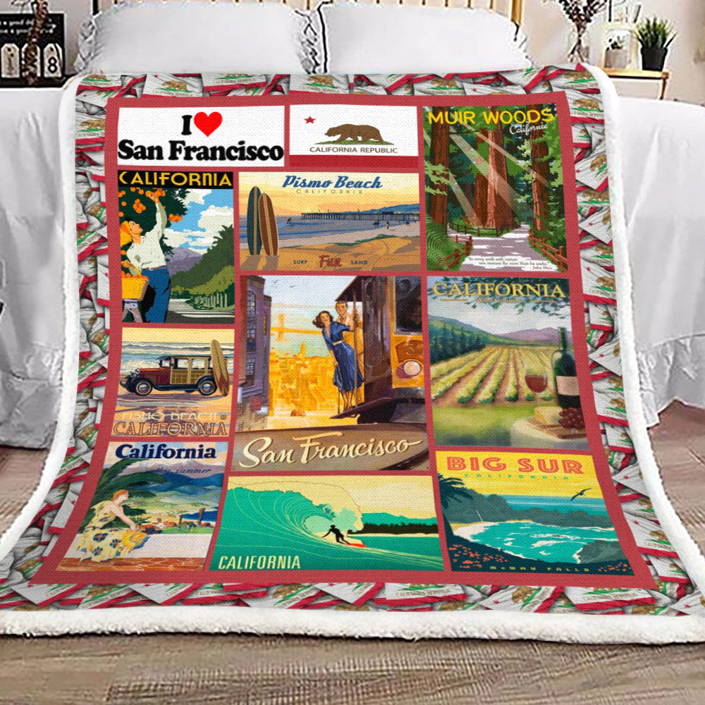 California YH3010457F Sherpa Fleece Blanket