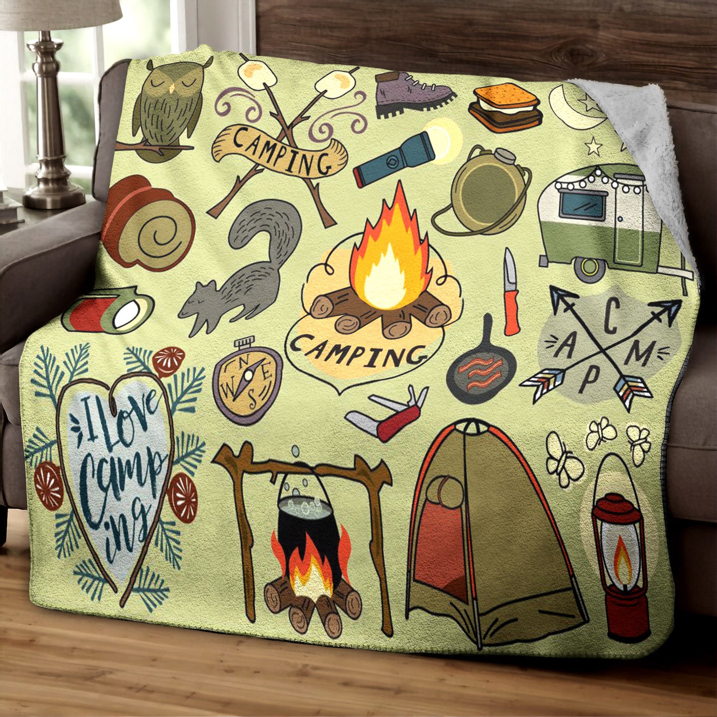 Camping HM040909TT Sherpa Fleece Blanket