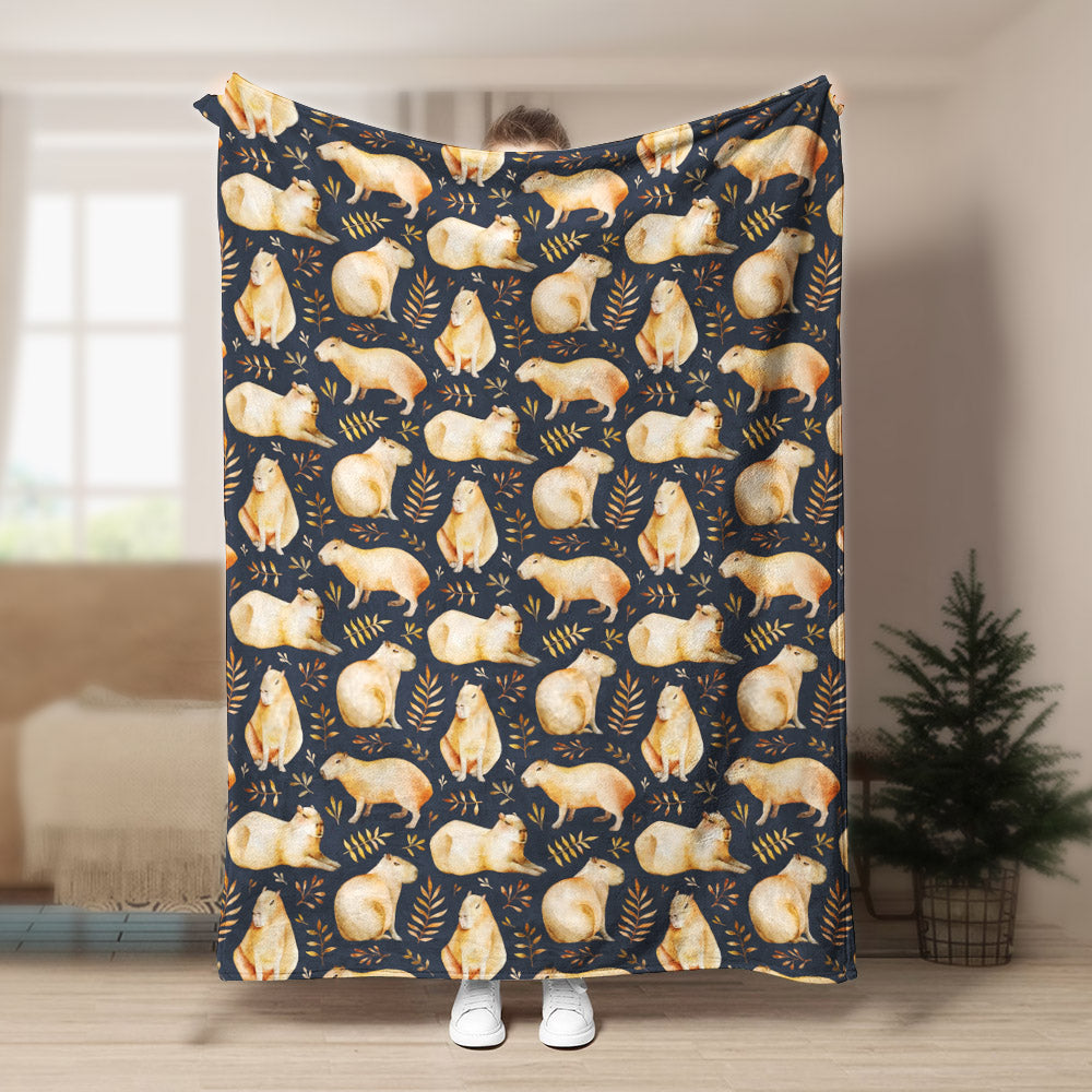 Capybara Pattern CLA15100521F Sherpa Fleece Blanket