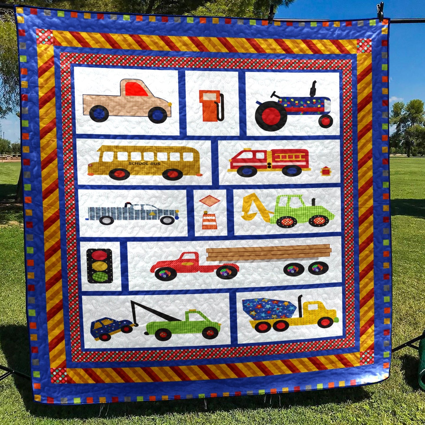 Car Truck CLA0710164Q Quilt Blanket