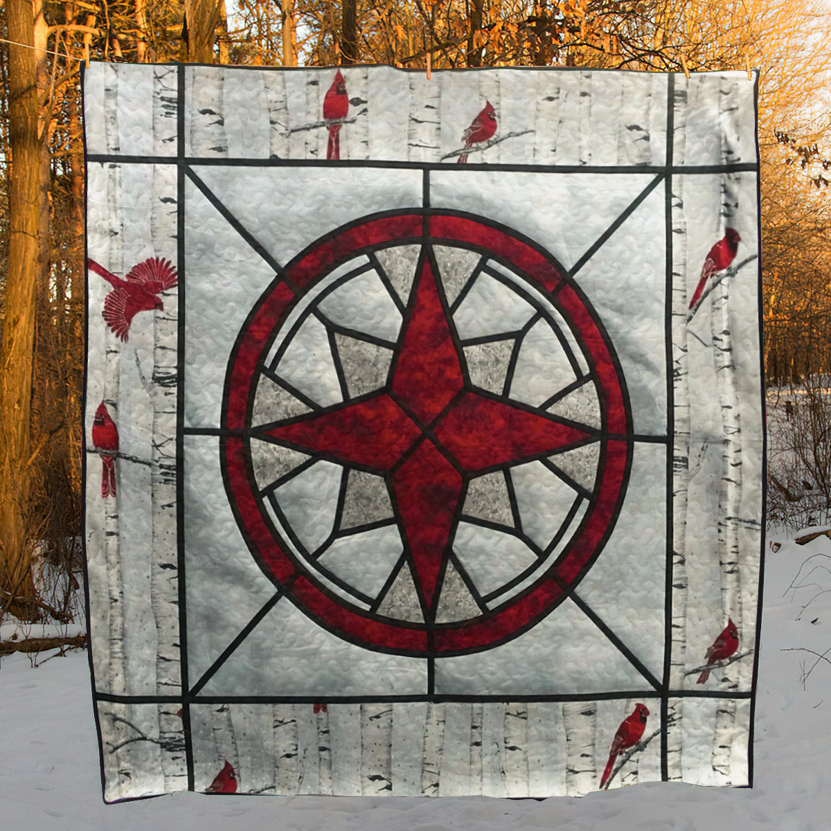 Cardinal Bird CLA0411176Q Quilt Blanket