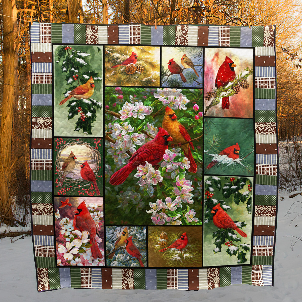 Cardinal Birds YH3110537 Quilt Blanket