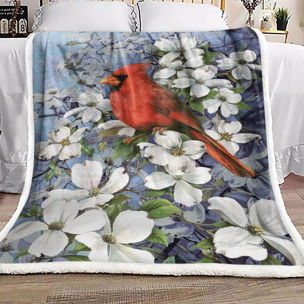 Cardinal And Flower BT111025F Sherpa Fleece Blanket