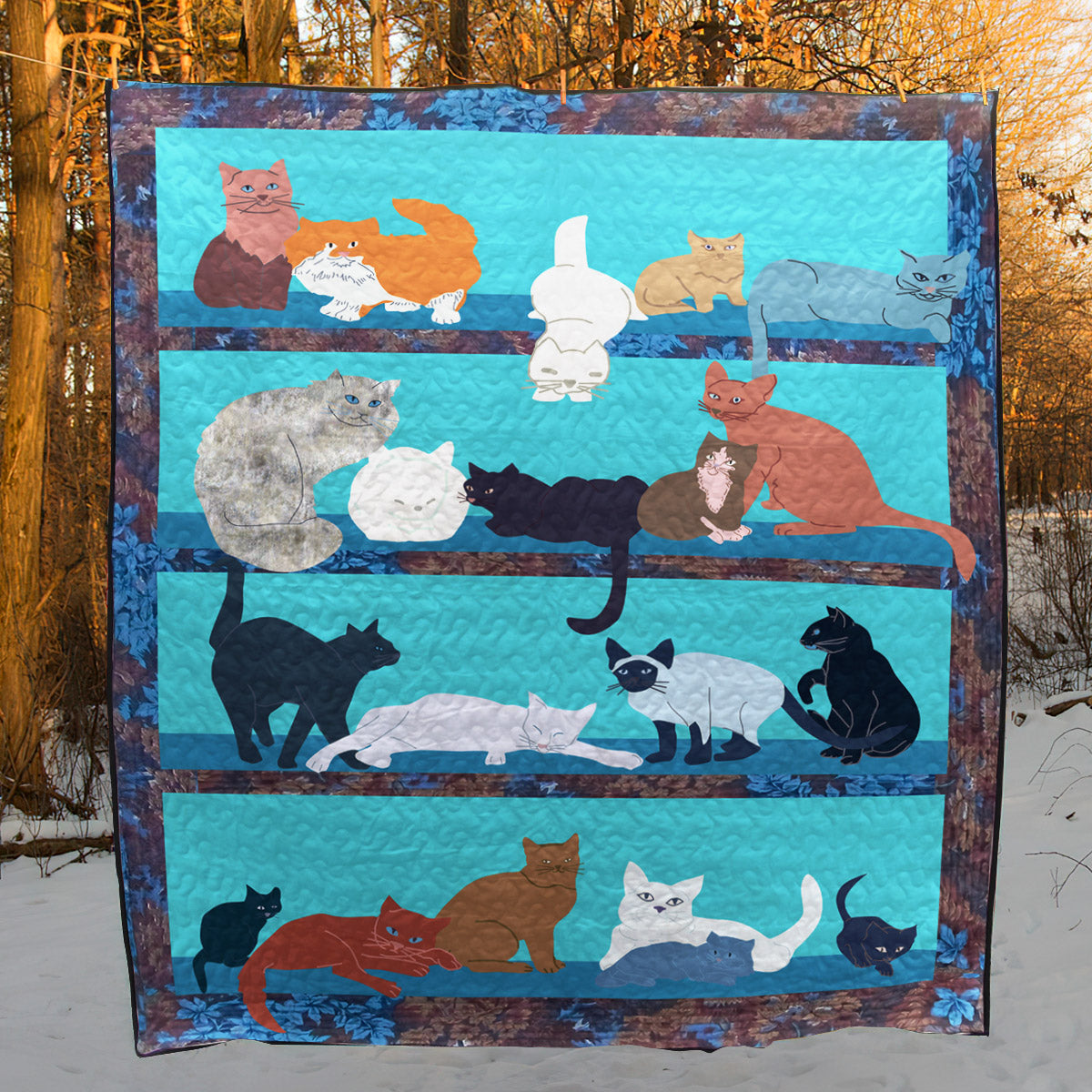 Cat CLA1010175Q Quilt Blanket