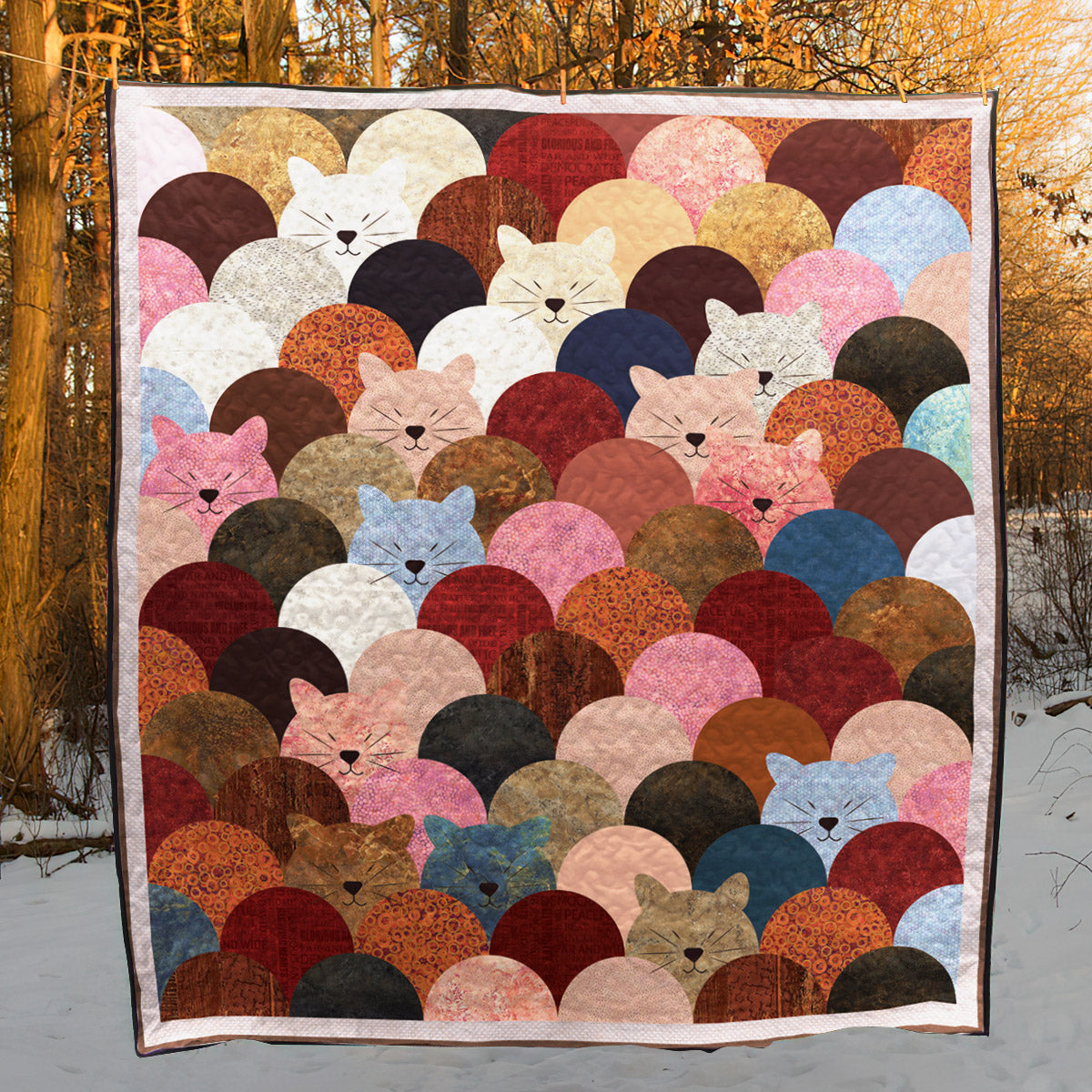 Cat CLA1410124Q Quilt Blanket