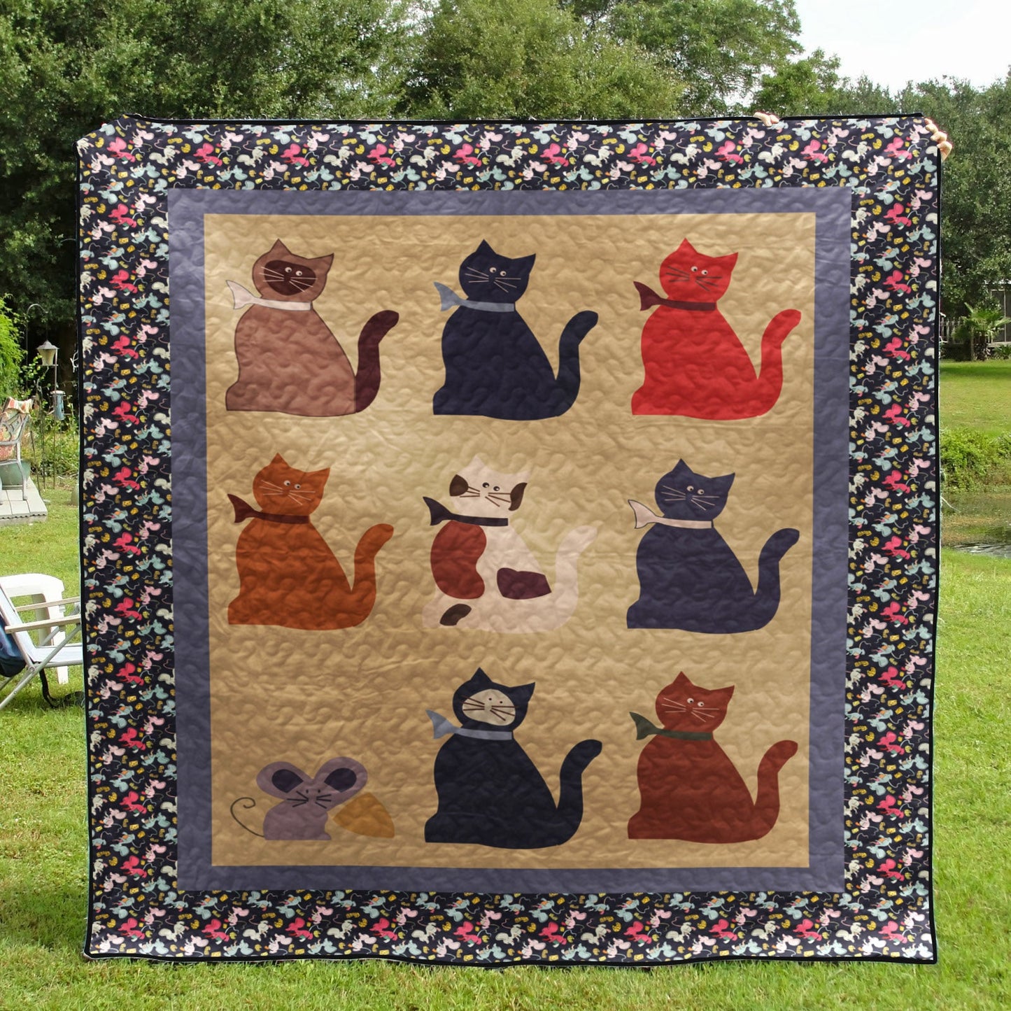 Cat CLA1710093Q Quilt Blanket