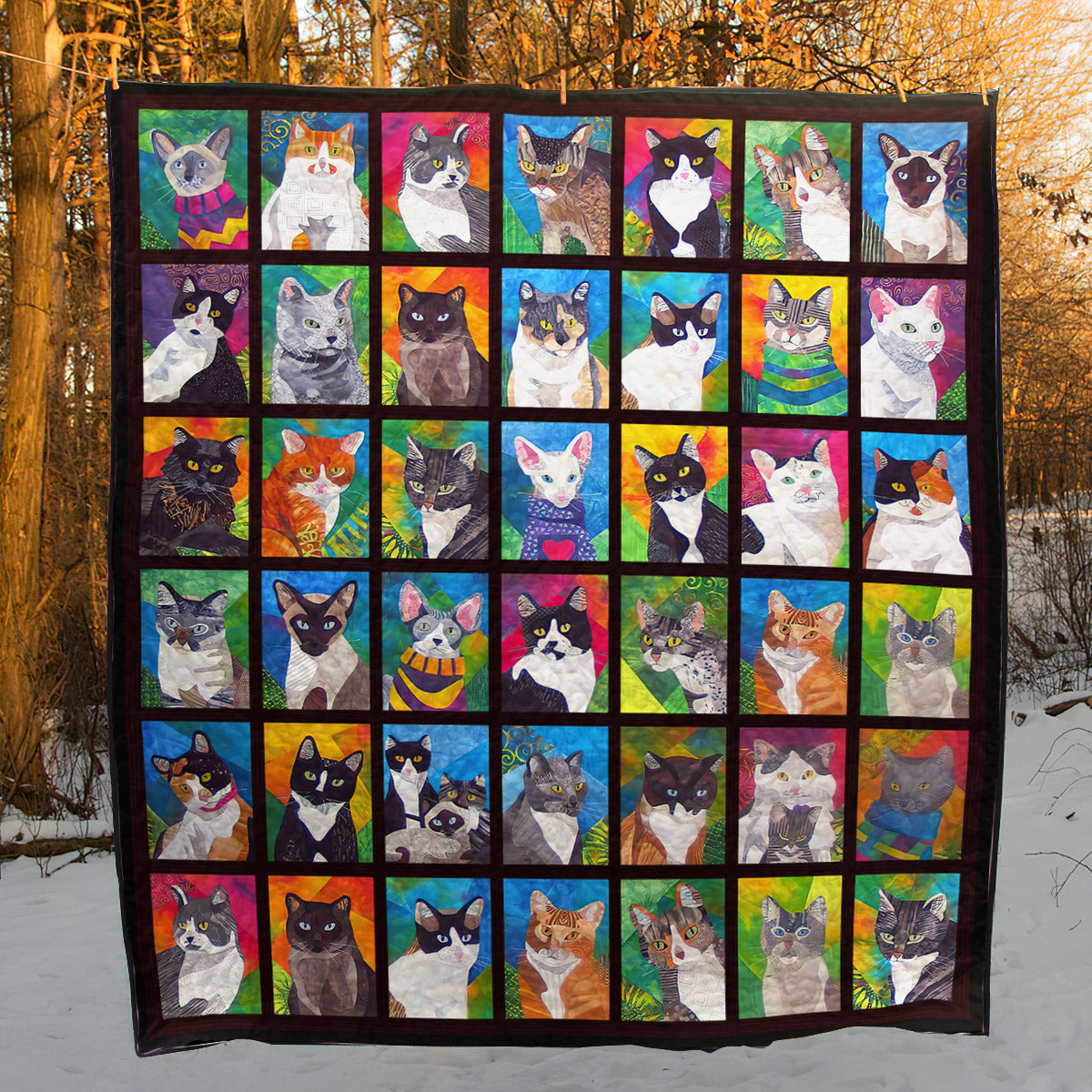 Cat CLA280656 Quilt Blanket