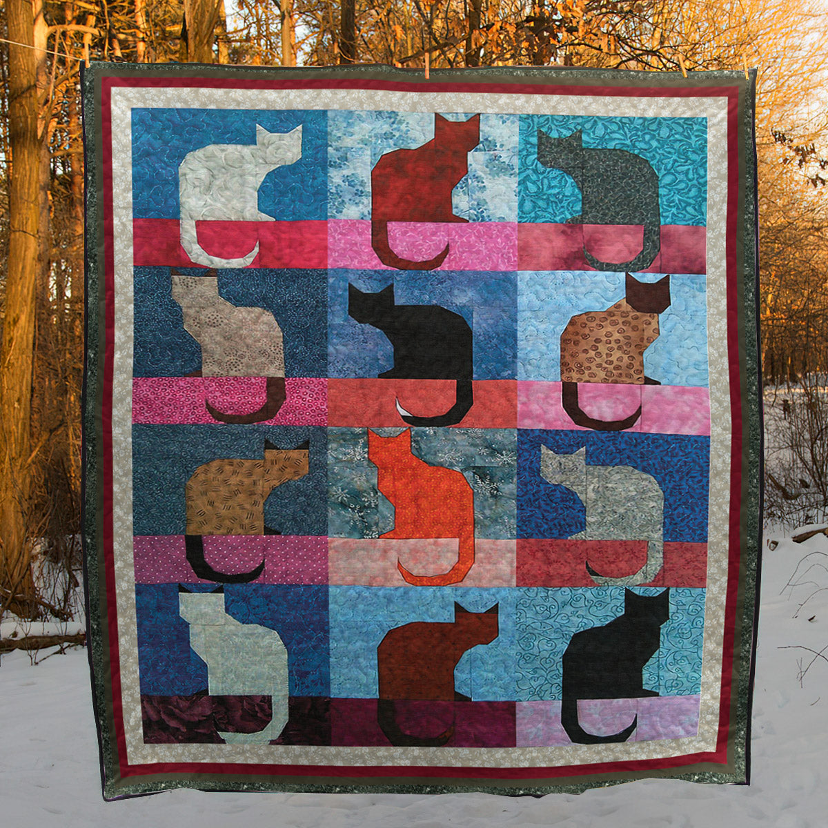 Cat CLM3010022 Quilt Blanket