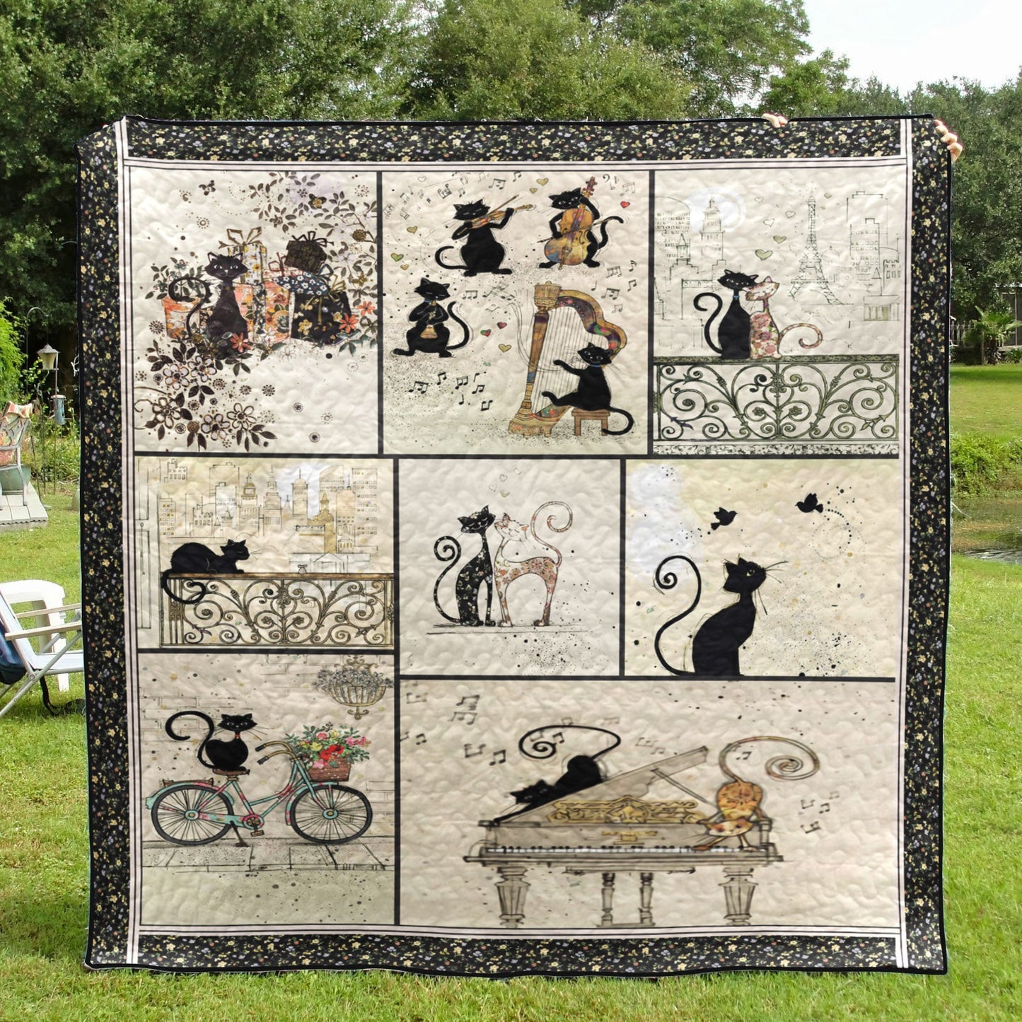 Cat TU120705A Quilt Blanket