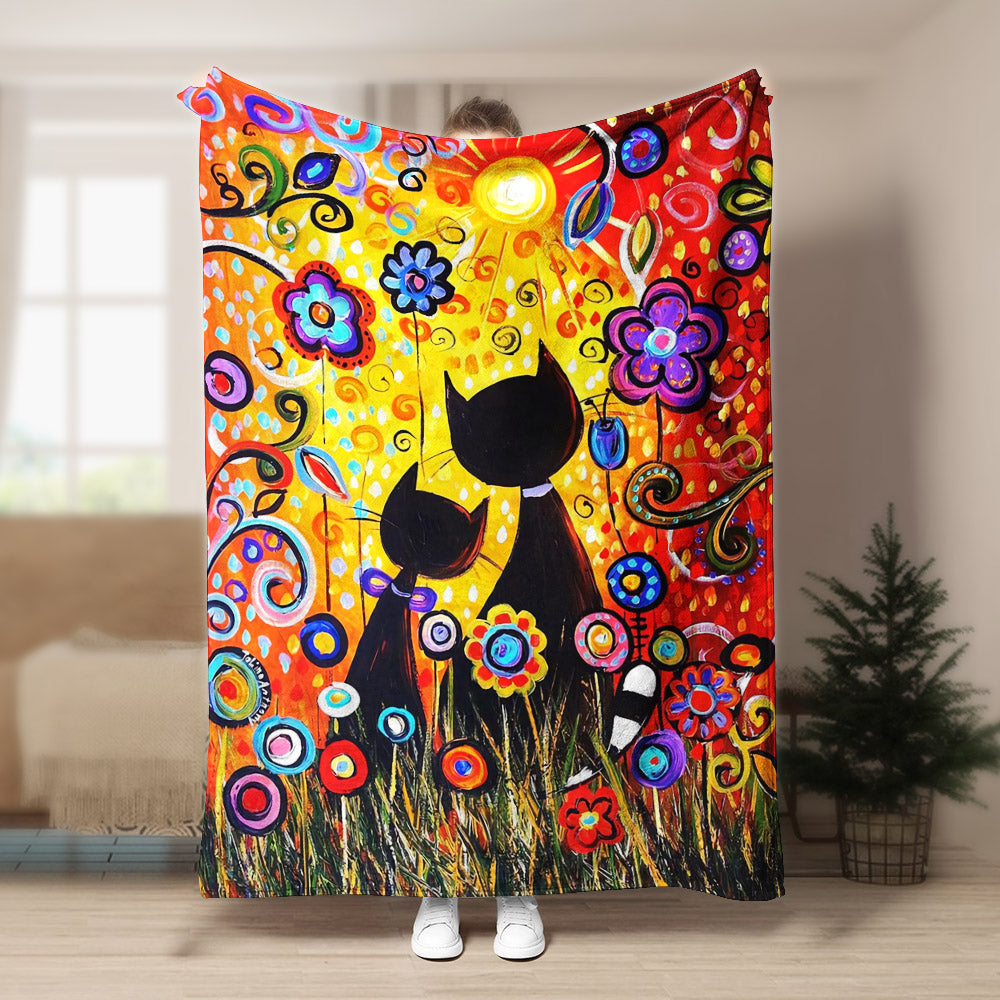 Cat BL170819F Sherpa Fleece Blanket