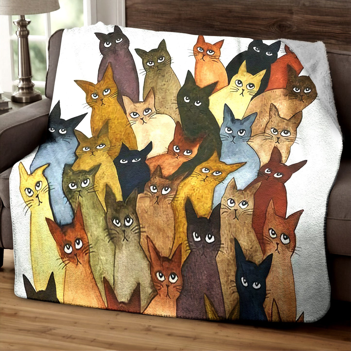 Cat CG040913TT Sherpa Fleece Blanket