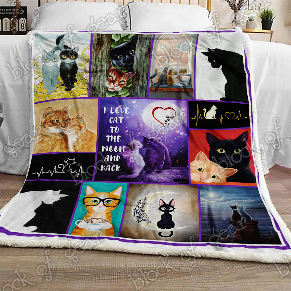 Cat CL280934MDF Sherpa Fleece Blanket