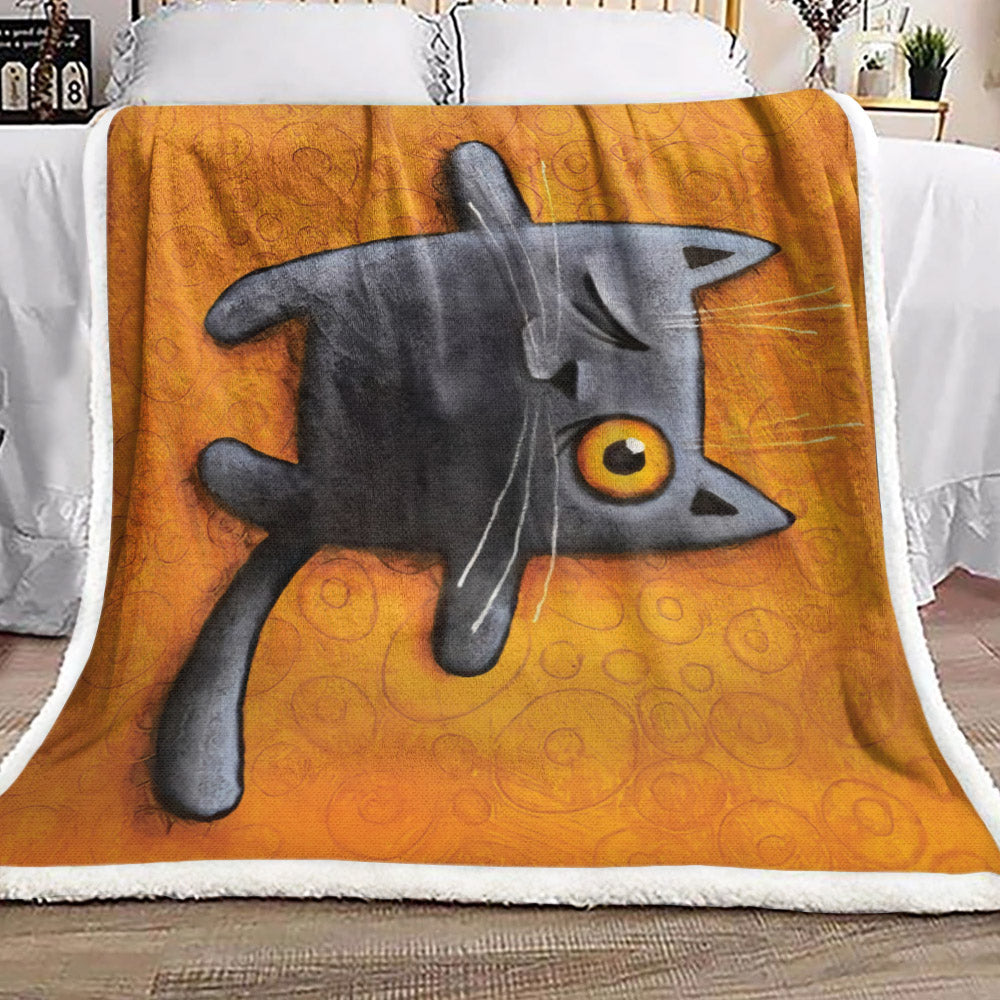 Cat DD2210036F Sherpa Fleece Blanket