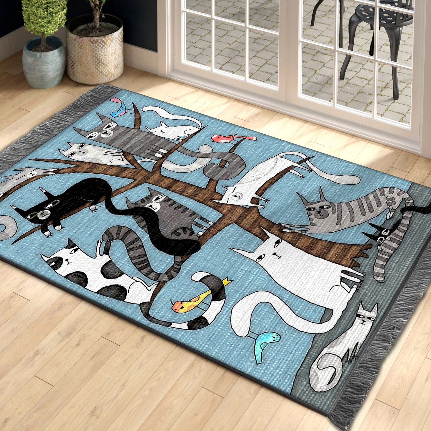 Cat DD230812O Decorative Floor-cloth
