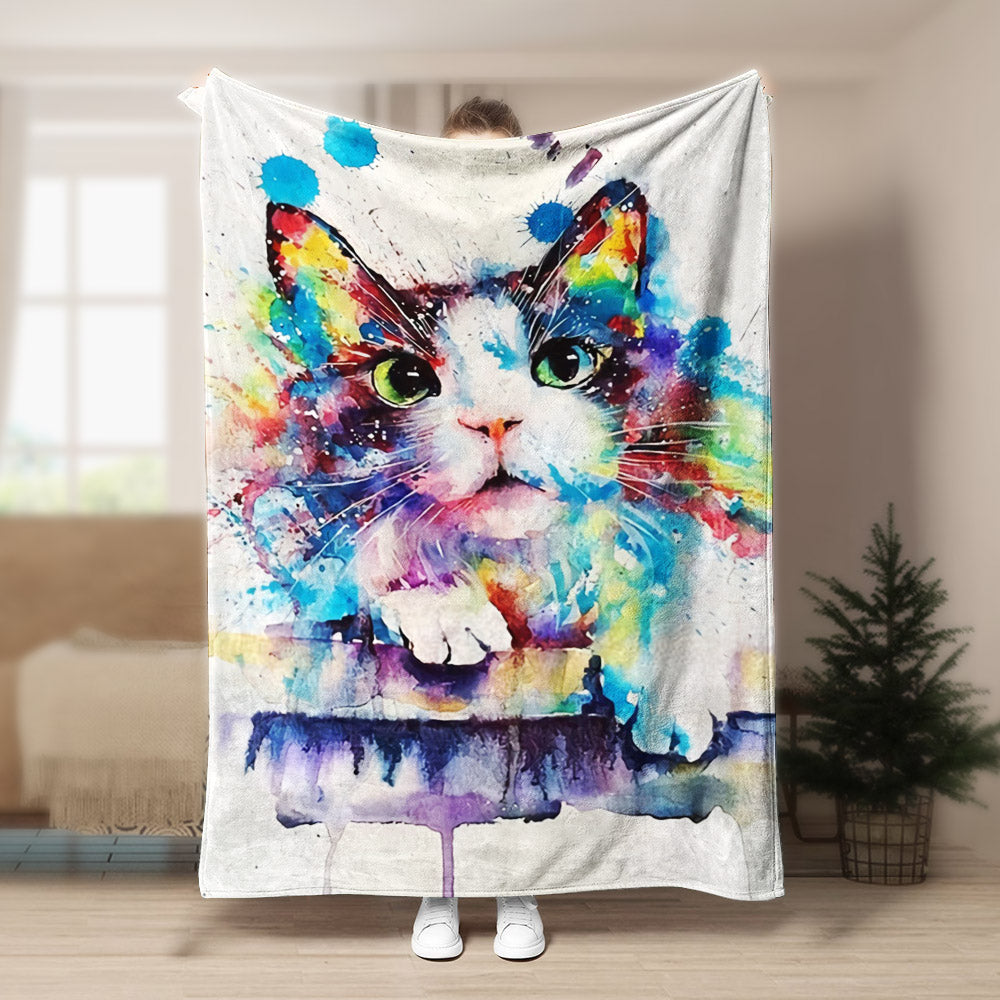 Cat DP290806F Sherpa Fleece Blanket