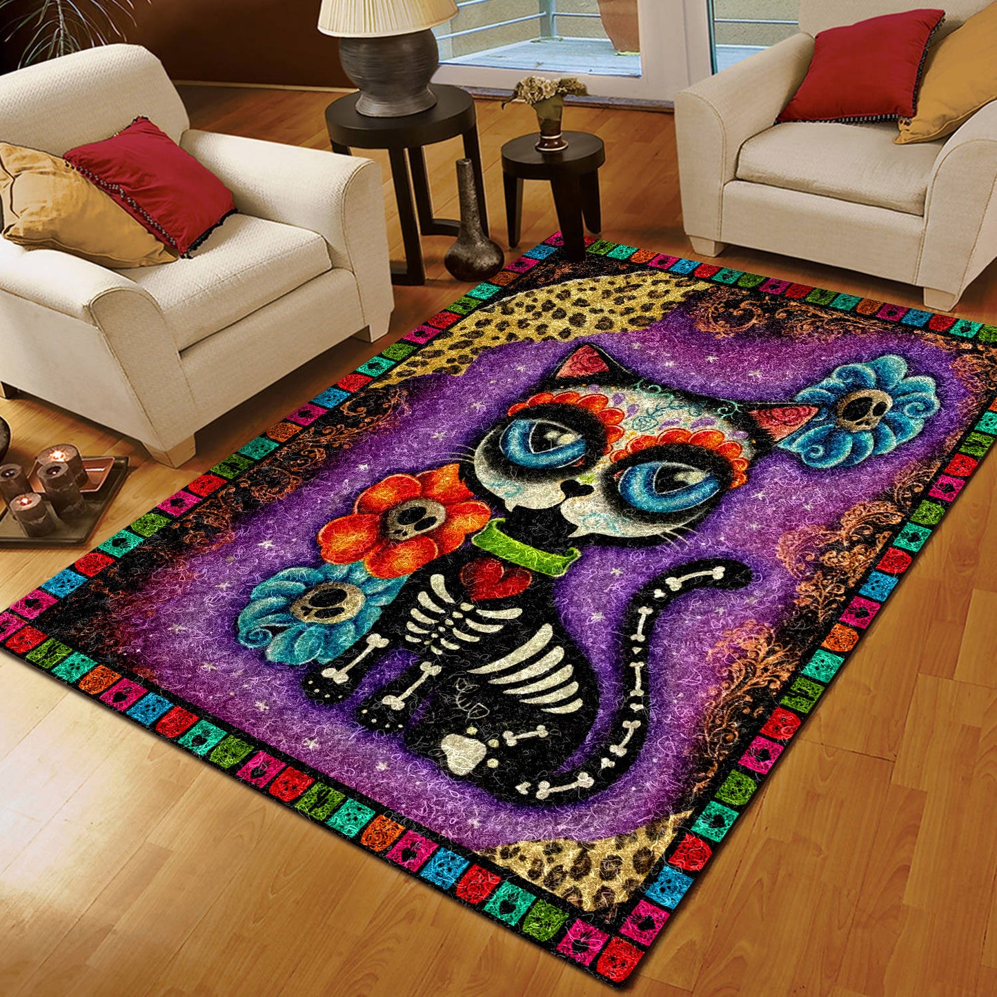 Cat Day Of The Dead BT0110030R Rug