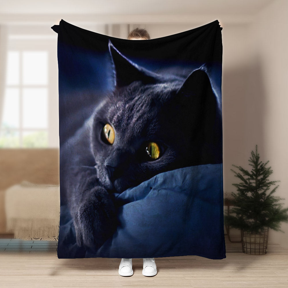 Cat HM0809040TT Sherpa Fleece Blanket
