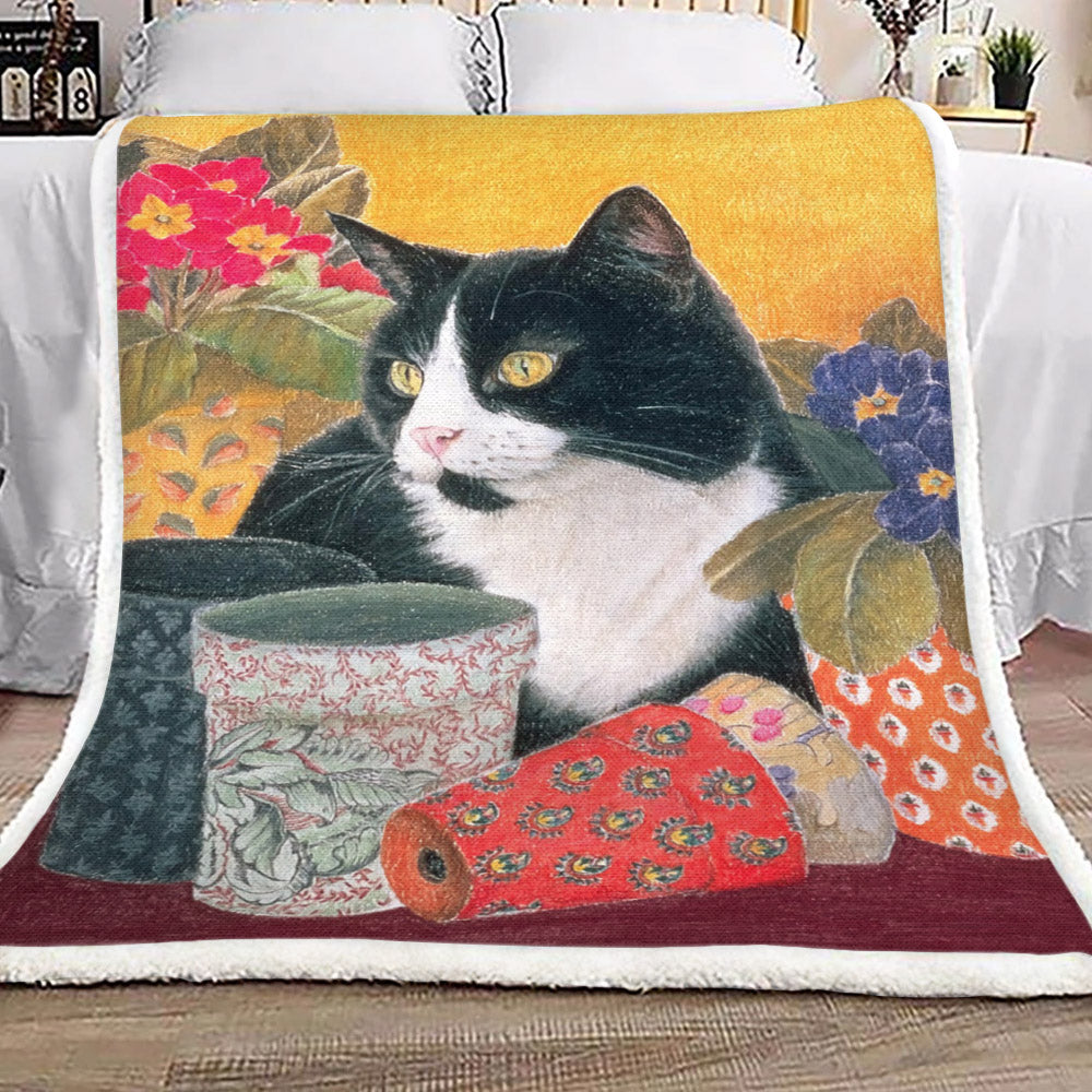 Cat HT1510014TT Sherpa Fleece Blanket