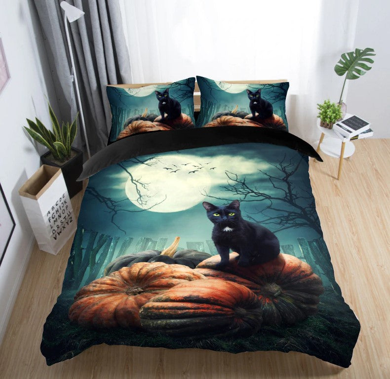 Cat Halloween CL240953MDB Bedding Sets