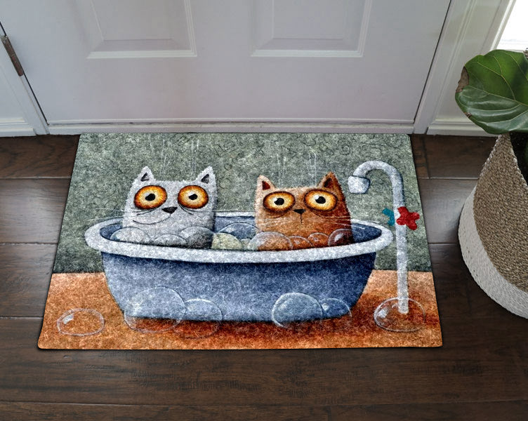 Cat In Bath DD23100044D Non-slip Door mats