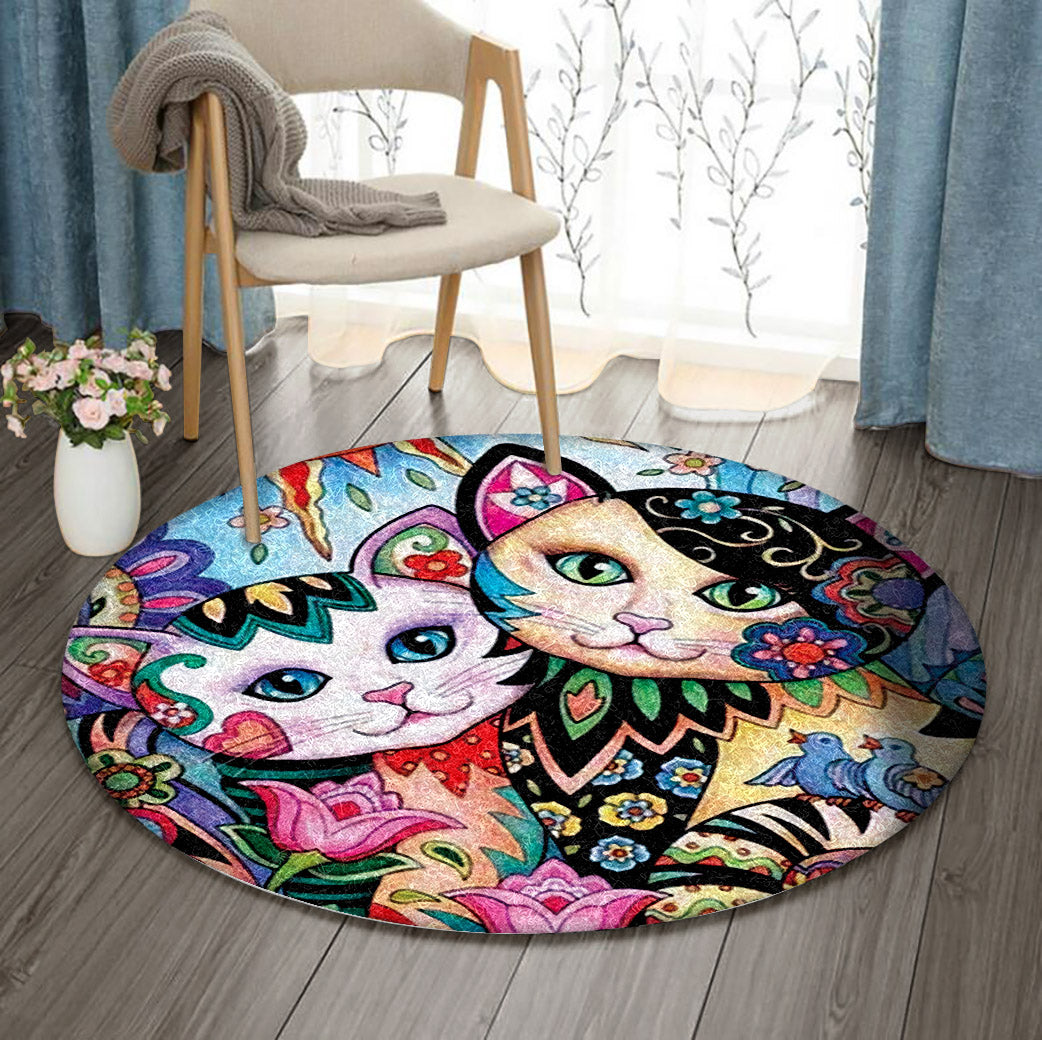 Cat NP1610048RR Round Area Rug