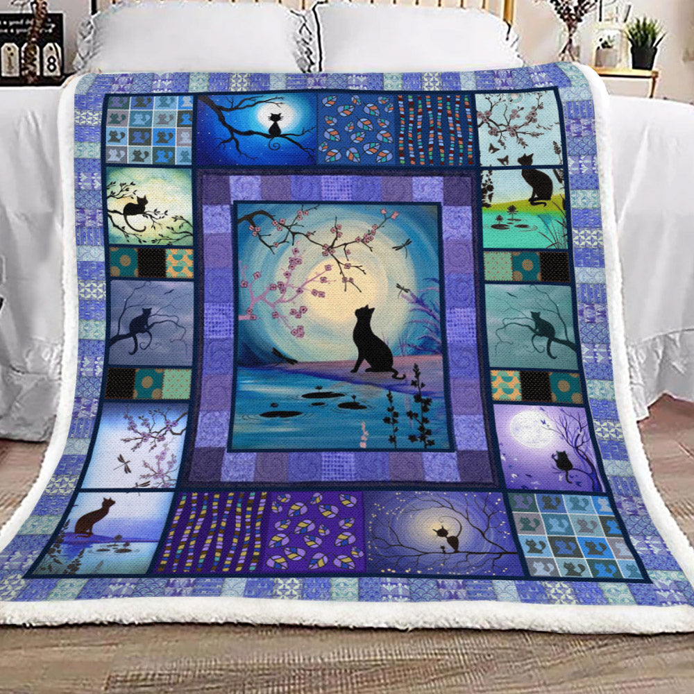 Cat YH25100928F Sherpa Fleece Blanket