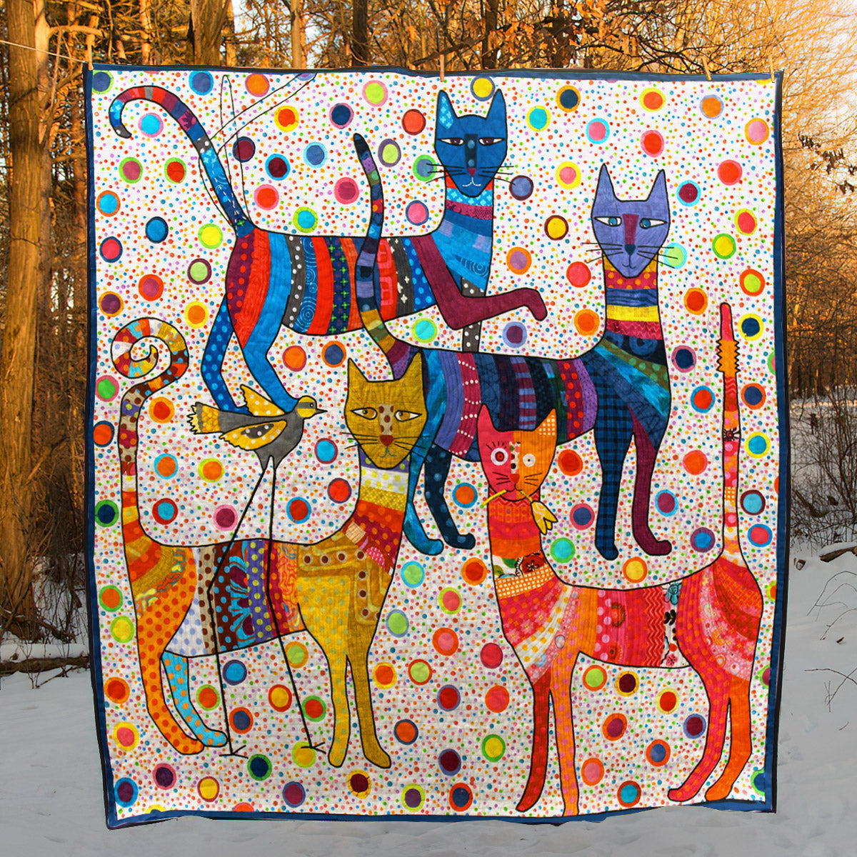 Cats CLA1710094Q Quilt Blanket