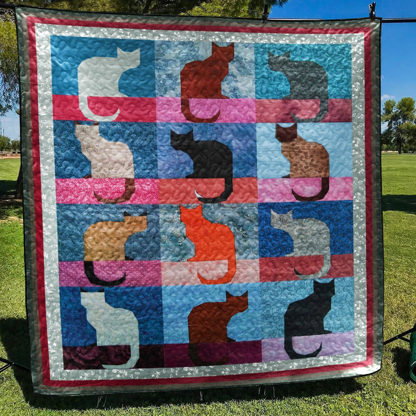 Cats CLA2810133Q Quilt Blanket