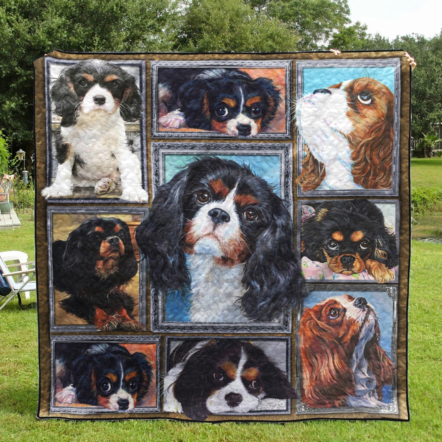 Cavalier King Charles Spaniel CL08110116MDQ Quilt Blanket