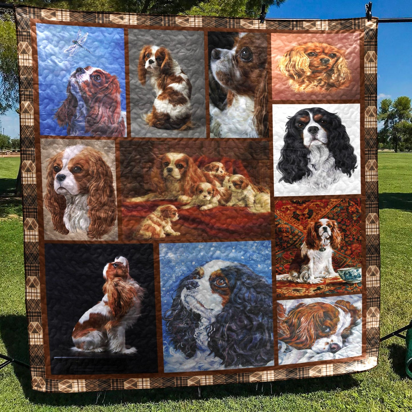 Cavalier King Charles Spaniel CL10100089MDQ Quilt Blanket
